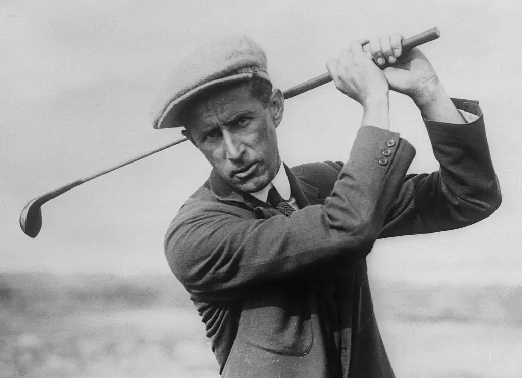 Flashback Friday image of Englishman Jim Barnes playing golf