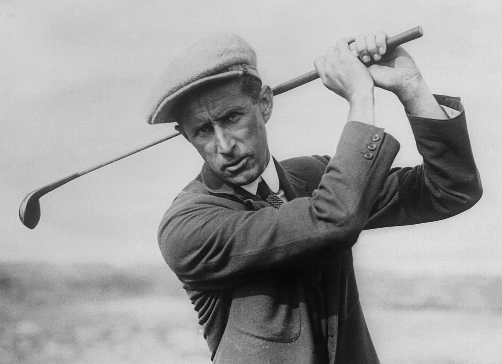 Flashback Friday image of Englishman Jim Barnes playing golf